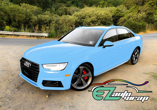 ESSMO™ PPF Paint Protection Film Gloss Light Blue Vinyl Invisible Scratches Shield Wrap DIY