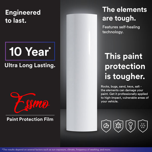 ESSMO™ PPF Paint Protection Film ECO Gloss Clear 60"(inches) Wide Invisible Scratches Shield Wrap DIY