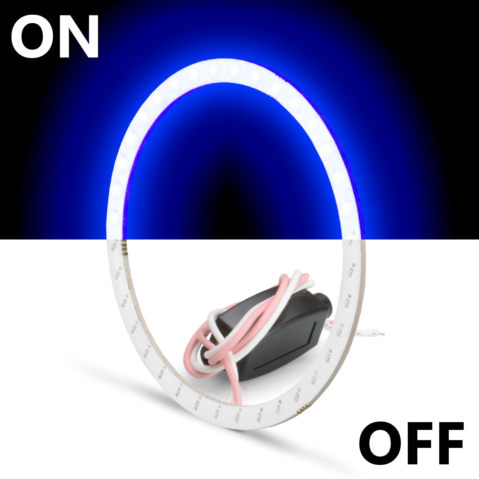 Angel Eyes Halo Rings (Blue / White) (60mm / 70mm / 80mm / 90mm / 100mm)