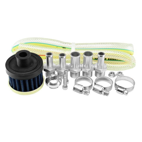 Billet Aluminum Engine Oil Catch Tank Reservoir Breather Filter Black #03 (Black / Blue / Gold / Green / Purple / Red / Silver)