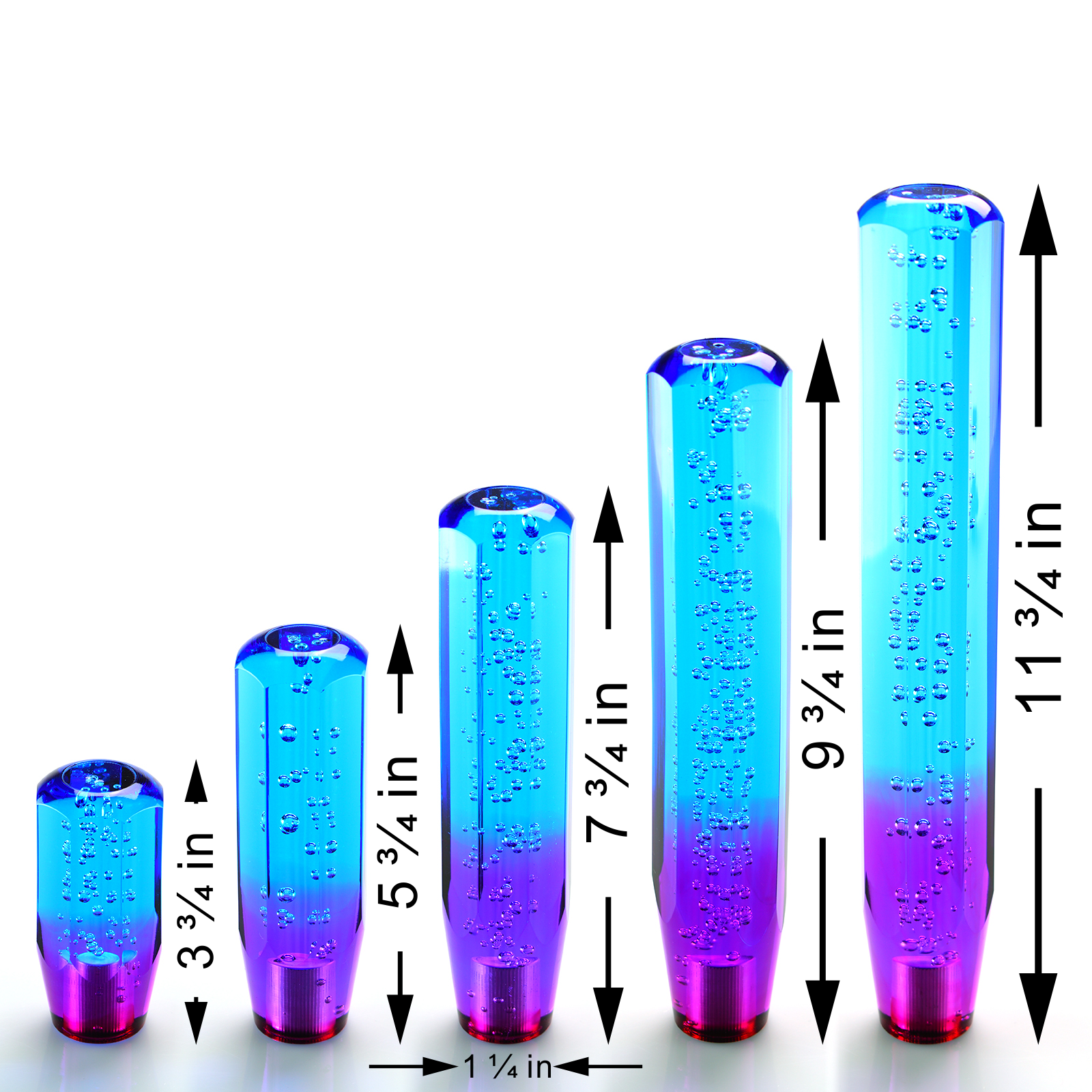 Shift Knob Stick Crystal Purple Blue SK53A (10cm / 15cm