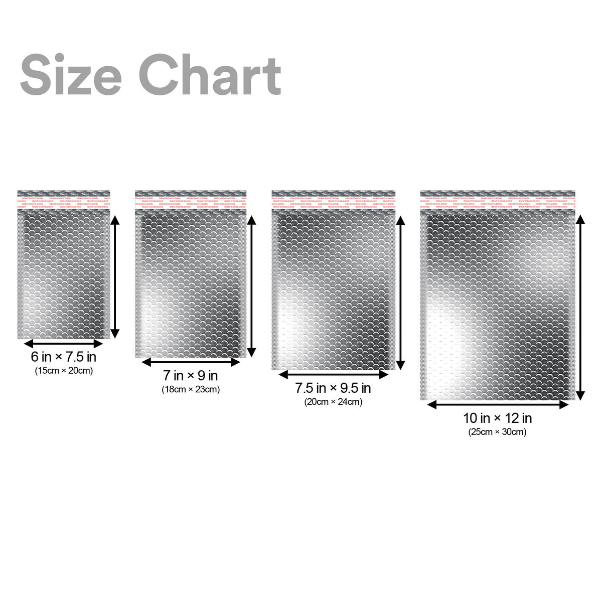 Metallic Glamour Bubble Mailer Mailing Shipping Multipurpose Waterproo ...