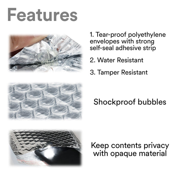 Metallic Glamour Bubble Mailer Mailing Shipping Multipurpose Waterproof  Durability Envelopes Bags
