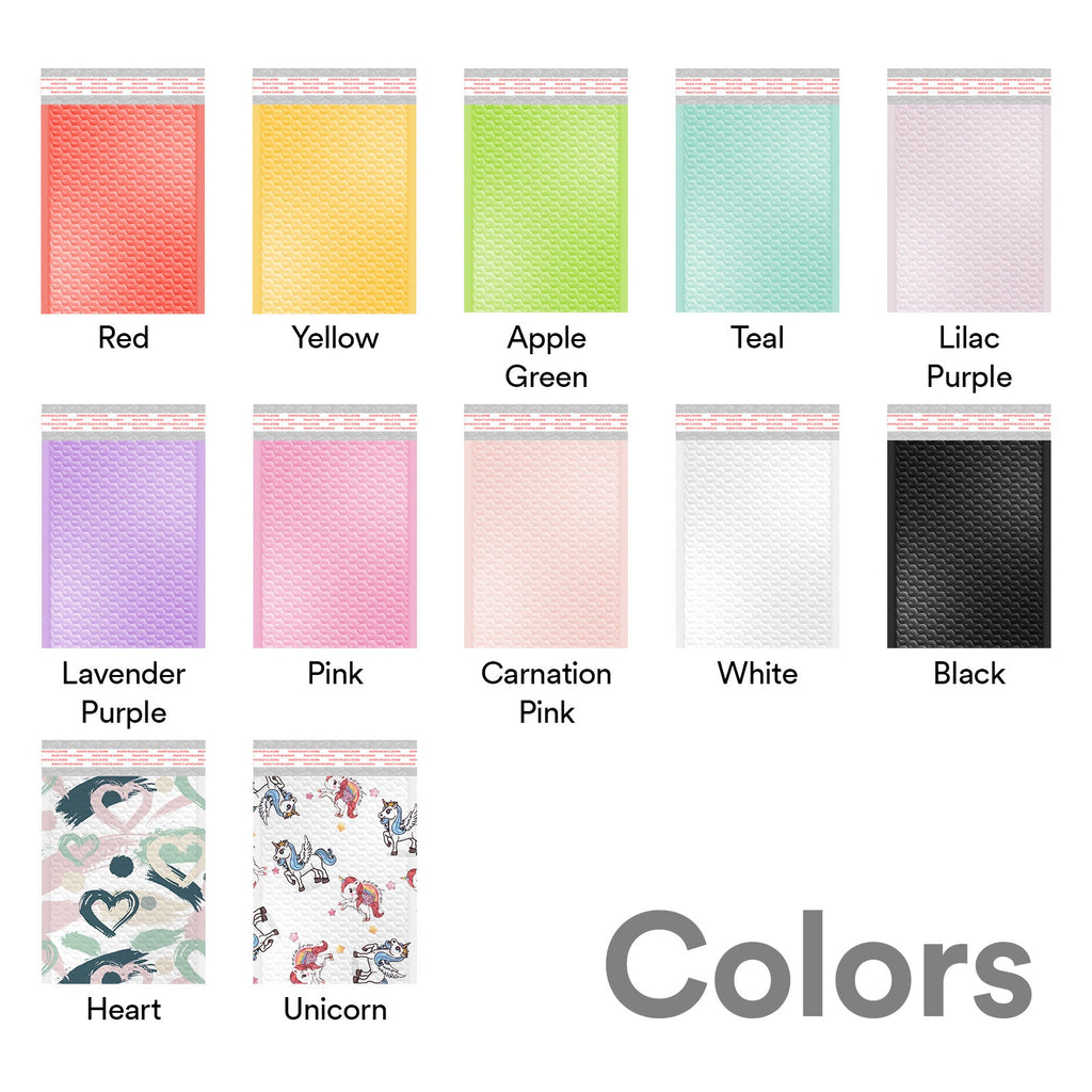 Color Metallic Bubble Mailers, Bubble Envelopes, Blingvelopes