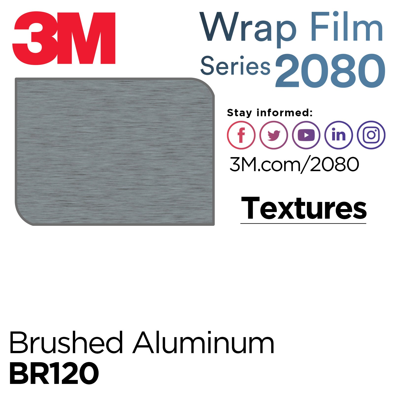 Genuine 3M 2080 Series Vinyl Wrap 1FTx5FT