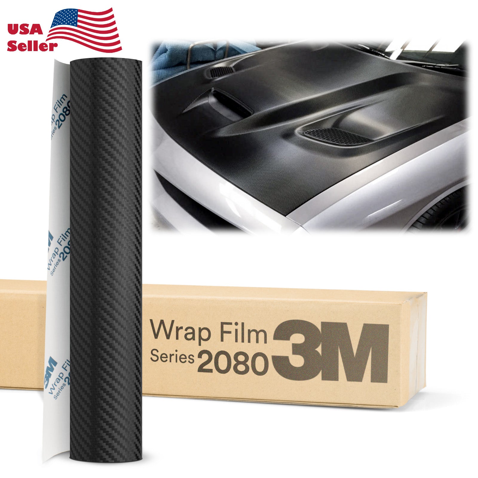 Genuine 3M 2080 Series CFS12 Carbon Fiber Black Vinyl Wrap