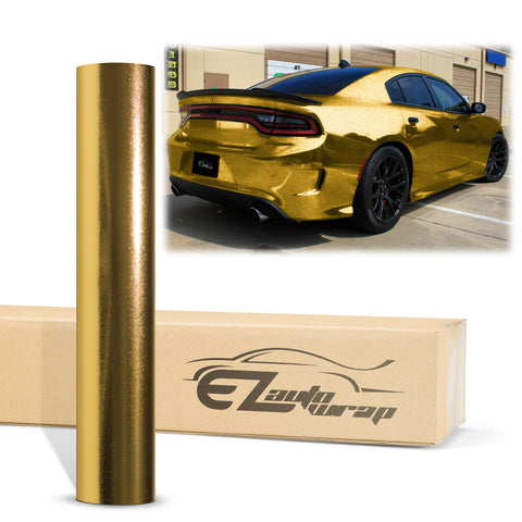 Chrome Glitter Gold Vinyl Wrap