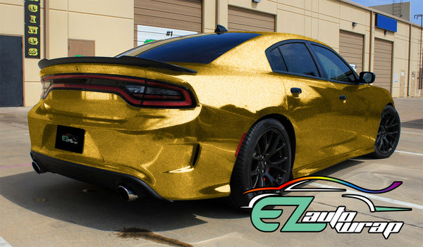 Chrome Glitter Gold Vinyl Wrap