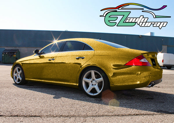 Chrome Glitter Gold Vinyl Wrap