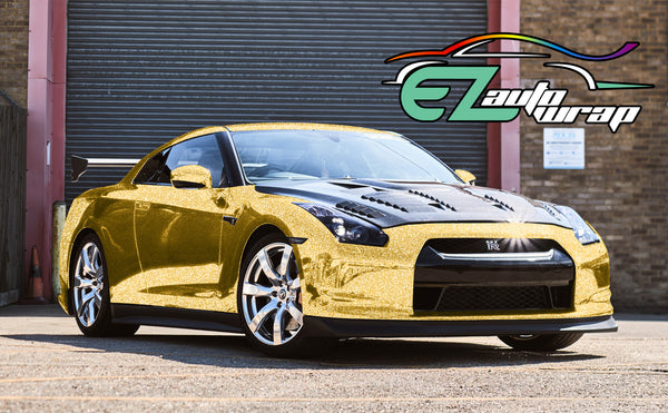 Chrome Glitter Gold Vinyl Wrap