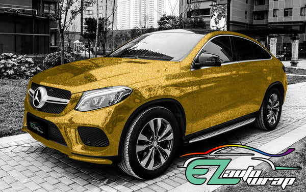 Chrome Glitter Gold Vinyl Wrap