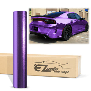 Chrome Glitter Purple Vinyl Wrap