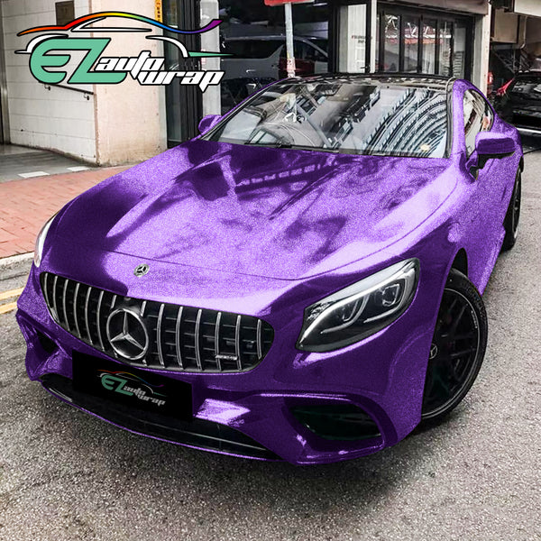 Chrome Glitter Purple Vinyl Wrap