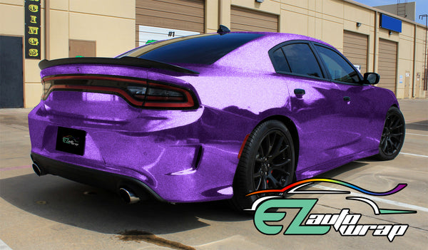 Chrome Glitter Purple Vinyl Wrap