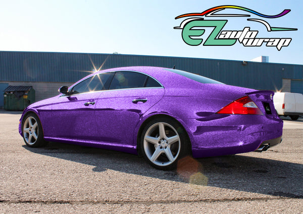 Chrome Glitter Purple Vinyl Wrap