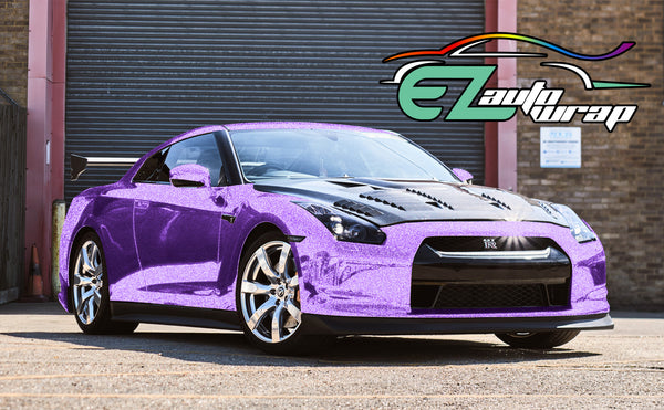 Chrome Glitter Purple Vinyl Wrap