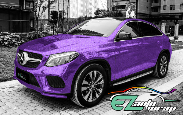 Chrome Glitter Purple Vinyl Wrap