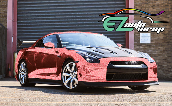 Chrome Glitter Red Vinyl Wrap