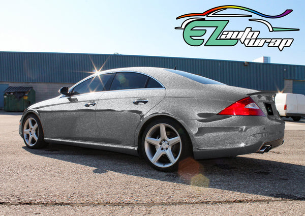 Chrome Glitter Silver Vinyl Wrap