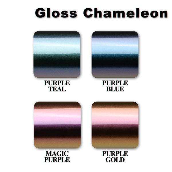2pcs 5"x10" Chameleon Gloss Color Shift Chevy Emblem Bowtie Overlay Vinyl Wrap