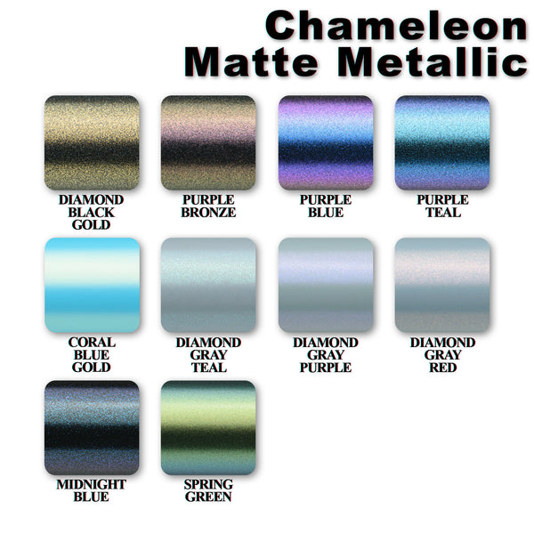 2pcs 5"x10" Chameleon Matte Metallic Color Shift Chevy Emblem Bowtie Overlay Vinyl Wrap