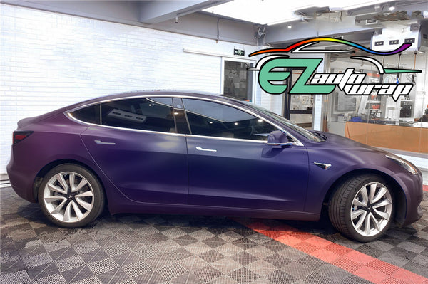 Chameleon Matte Purple Blue Vinyl Wrap