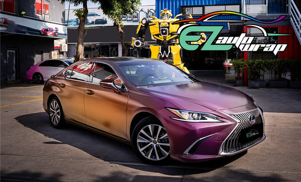 Chameleon Matte Purple Gold Color Shift Vinyl Wrap