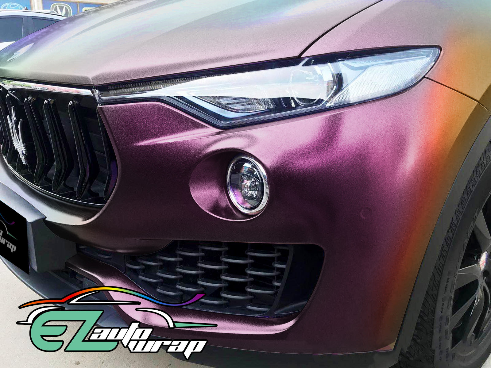 EZAUTOWRAP Purple/Gold Matte Chameleon Color Shift Vinyl Wrap Sheet – 3Mil Air Release