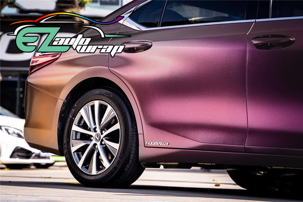 Chameleon Matte Purple Gold Color Shift Vinyl Wrap