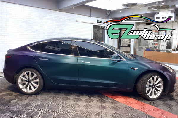 Chameleon Matte Purple Teal Color Shift Vinyl Wrap