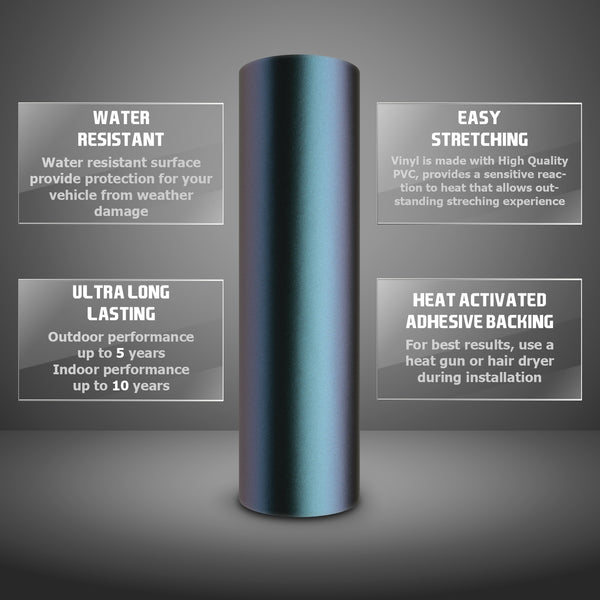 Chameleon Matte Purple Blue Color Shift Vinyl Wrap