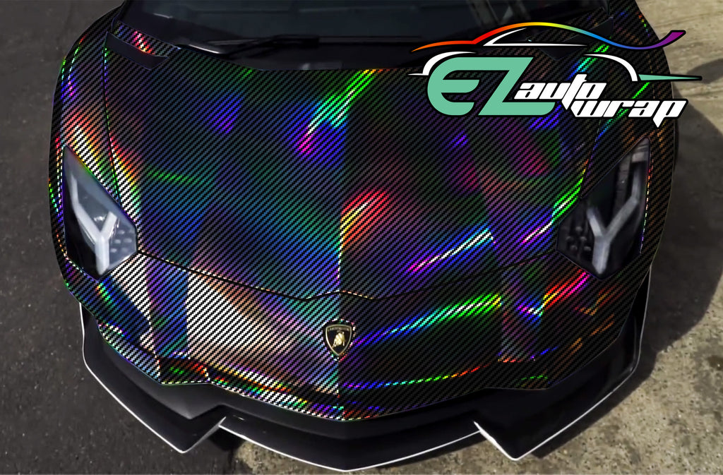 Holographic Brushed Aluminum Gray Rainbow Vinyl Wrap – EzAuto Wrap