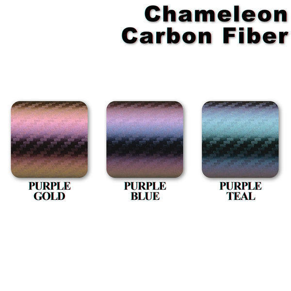 2pcs 5"x10" Chameleon Carbon Fiber Color Shift Chevy Emblem Bowtie Overlay Vinyl Wrap