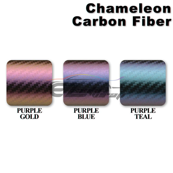 6pcs 4"x6" Chameleon Carbon Fiber Color Shift GMC Emblem Overlay Vinyl Wrap