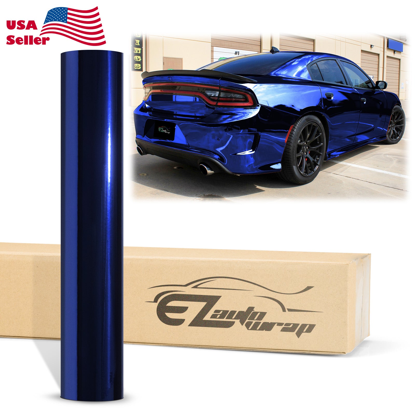 Chrome Blue Vinyl Wrap