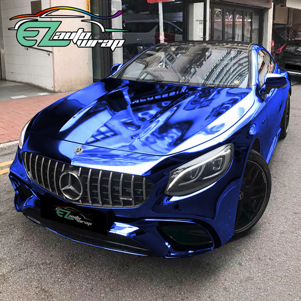 Chrome Blue Vinyl Wrap