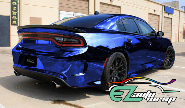 Chrome Blue Vinyl Wrap