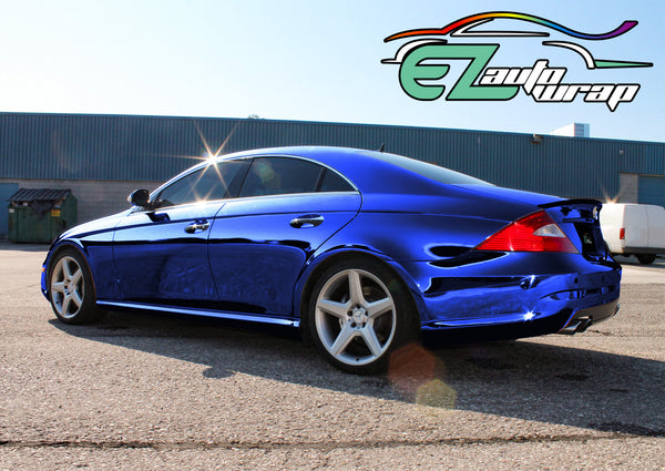 Chrome Blue Vinyl Wrap