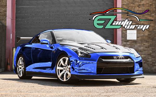 Chrome Blue Vinyl Wrap