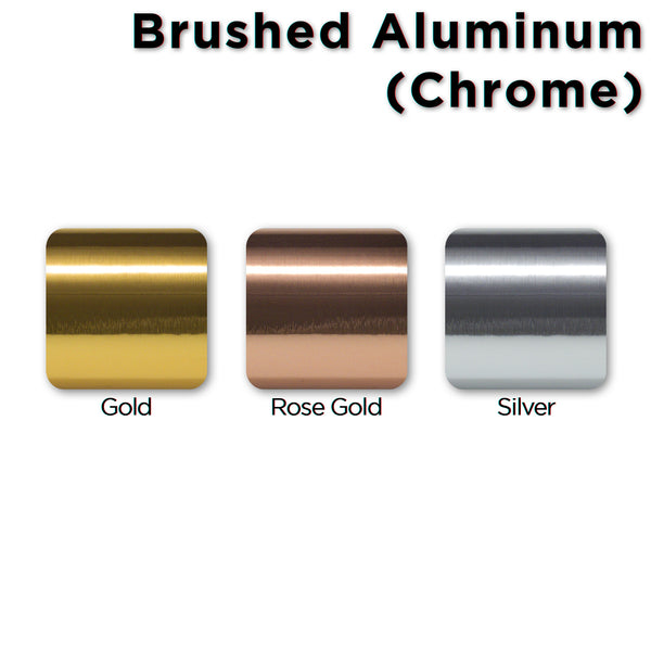 Chrome Brushed Aluminum Silver Vinyl Wrap