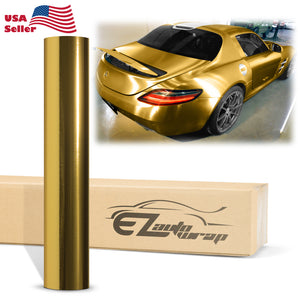 Chrome Brushed Aluminum Gold Vinyl Wrap