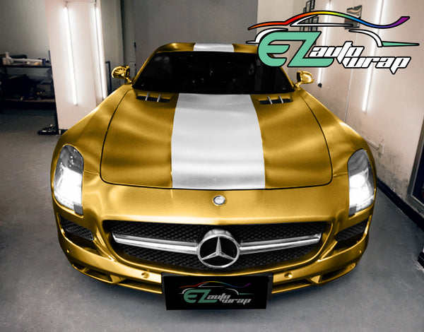 Chrome Brushed Aluminum Gold Vinyl Wrap