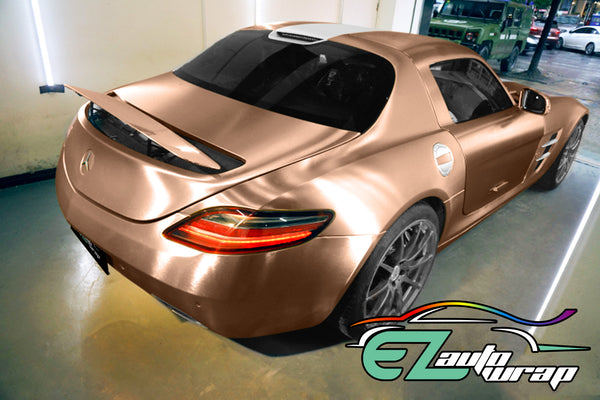 Chrome Brushed Aluminum Rose Gold Vinyl Wrap