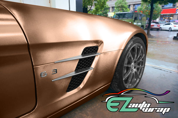 Chrome Brushed Aluminum Rose Gold Vinyl Wrap