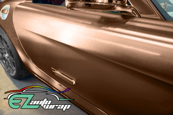 Chrome Brushed Aluminum Rose Gold Vinyl Wrap