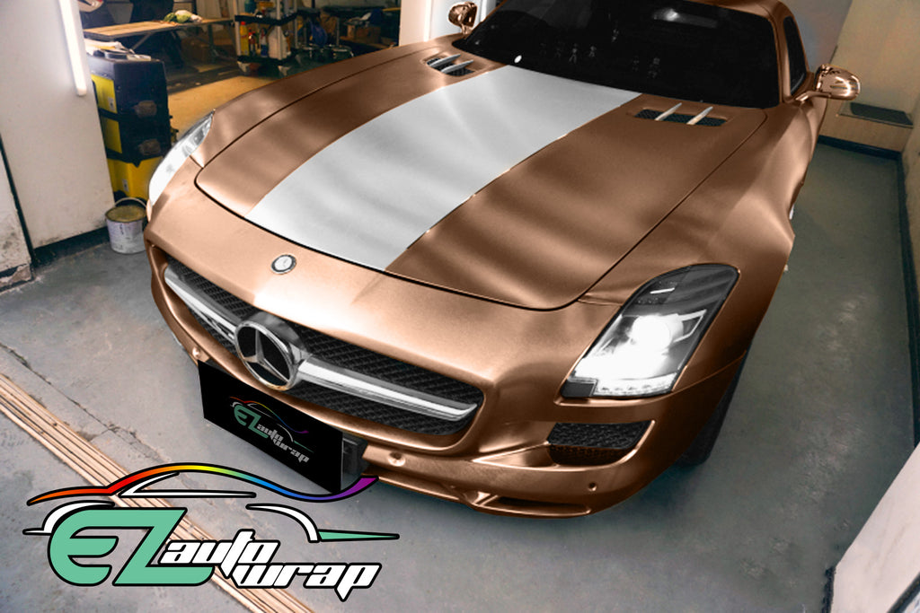 PS5 Gold and Rose Gold Chrome Wrap Attack