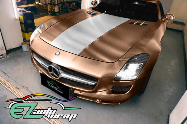 Chrome Brushed Aluminum Rose Gold Vinyl Wrap