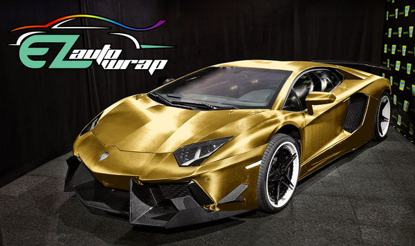 Chrome 3D Carbon Fiber Gold Vinyl Wrap