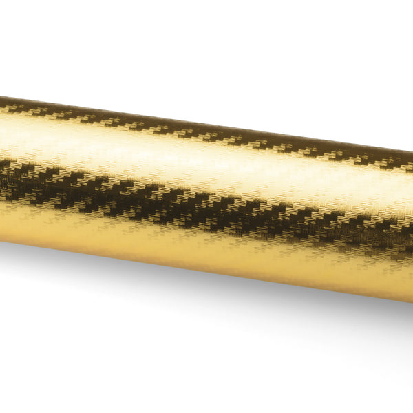 Chrome 3D Carbon Fiber Gold Vinyl Wrap