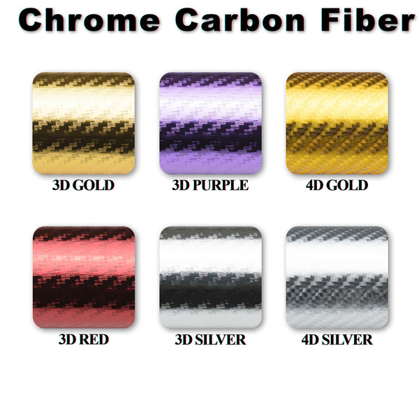 Chrome 3D Carbon Fiber Silver Vinyl Wrap